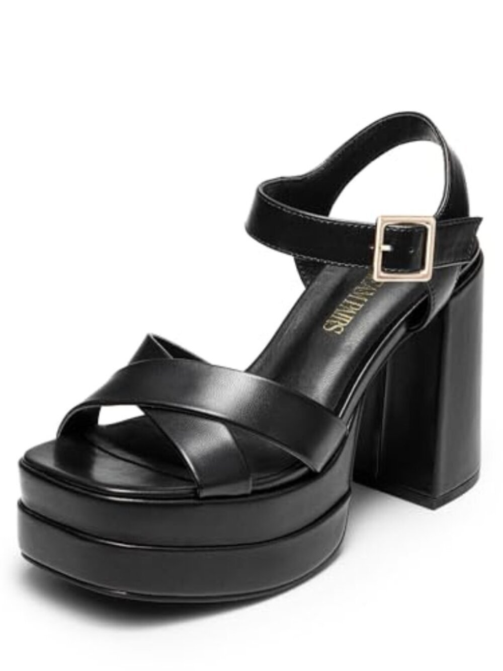🆕 Women's Platform Sandals Chunky Heels Square Open Toe Ankle Strap High